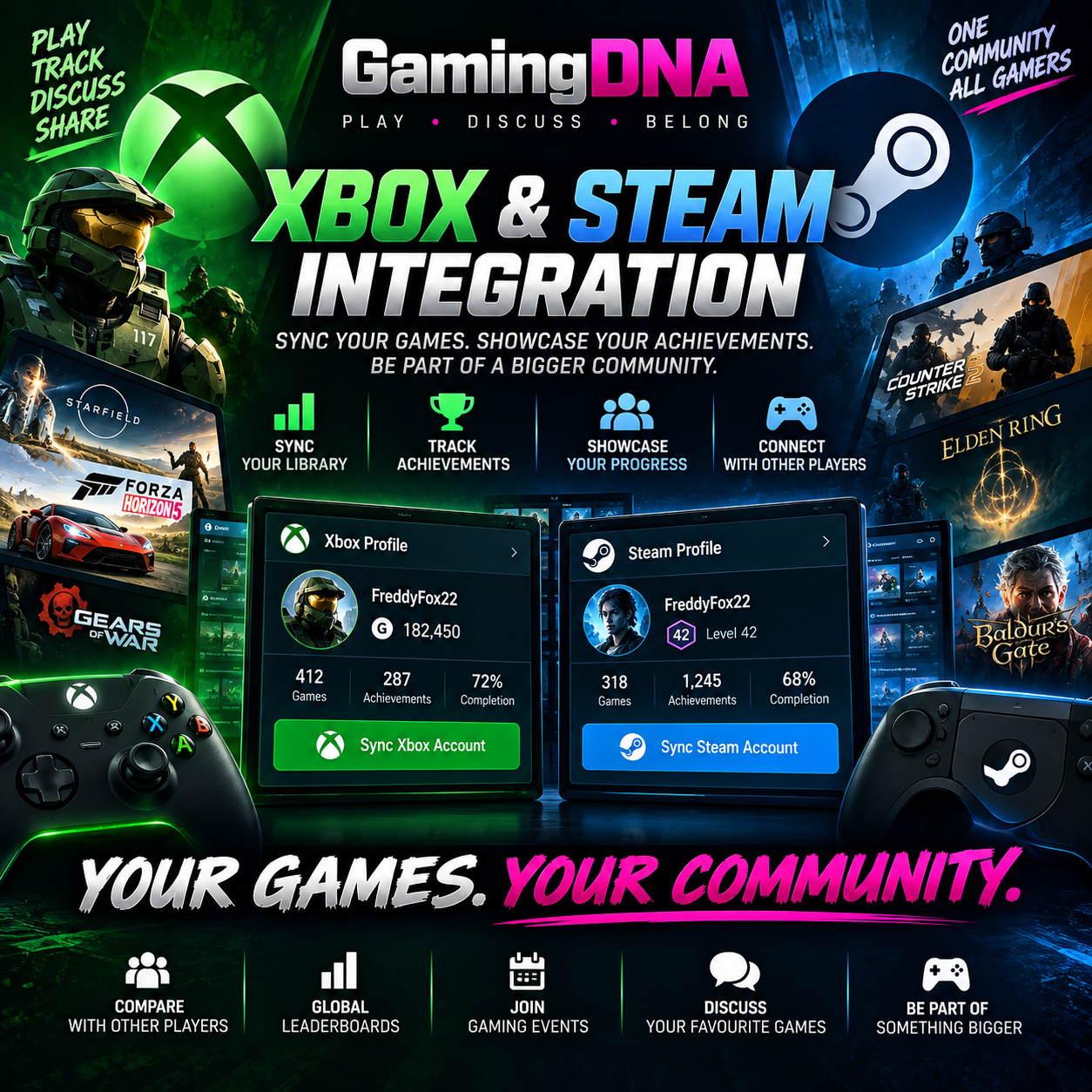 STEAM AND XBOX INTEGRATIONS